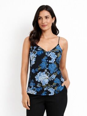 Ricki's Black Camisole with Blue Floral Print